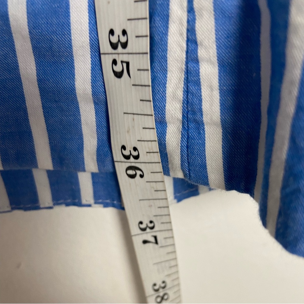 Old Navy Short Sleeves Shirt Dress XL Nautical Blue Lagenlook Resort Cruise - Picture 9 of 12